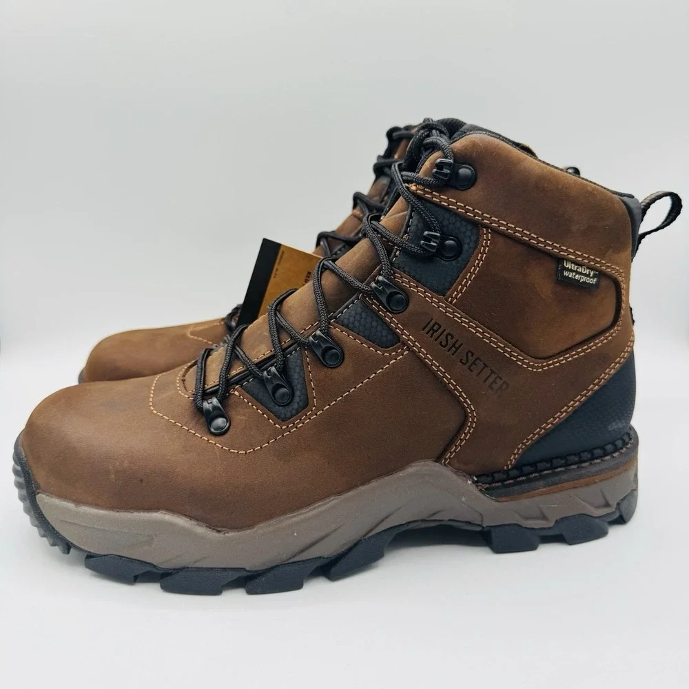 Irish Setter Crosby‎ Boots Men's Size 11 D Brown Waterproof Non Metallic Toe